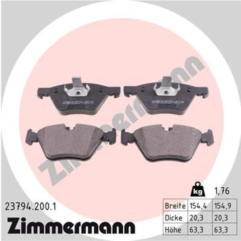 Zimmermann Brake Pad Set 237.9420.01