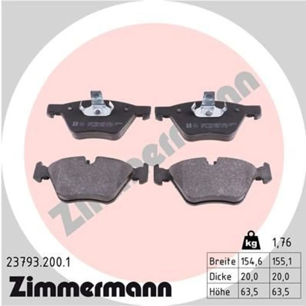 Zimmermann Brake Pad Set 237.9320.01