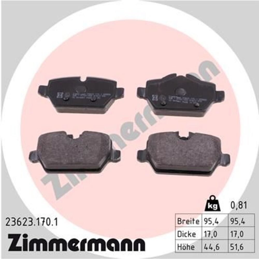 Zimmermann Brake Pad Set 236.2317.01