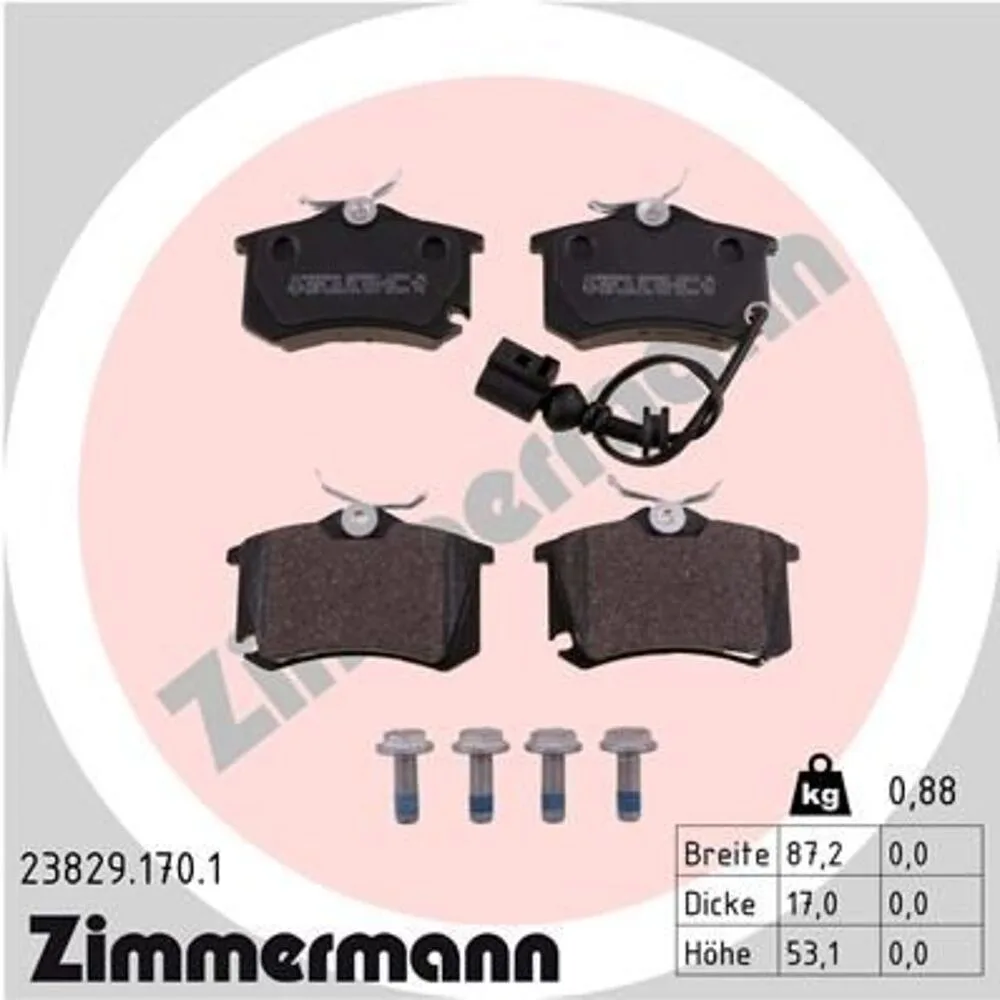 Zimmermann Brake Pad Set 238.2917.01