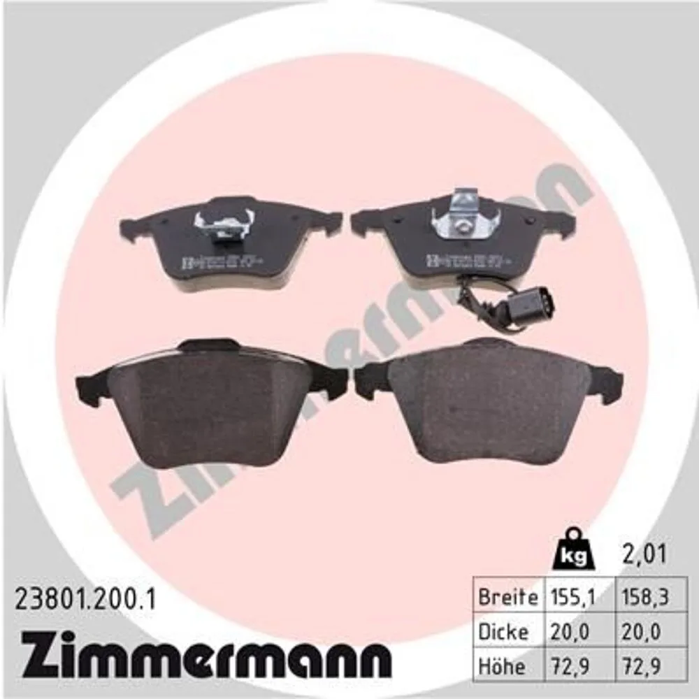 Zimmermann Brake Pad Set 238.0120.01