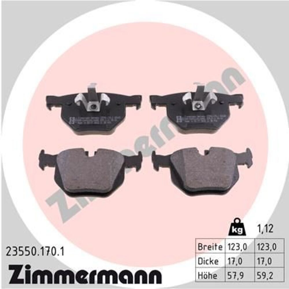 Zimmermann Brake Pad Set 235.5017.01
