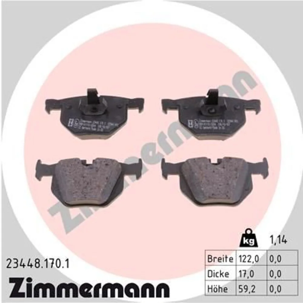 Zimmermann Brake Pad Set 234.4817.01