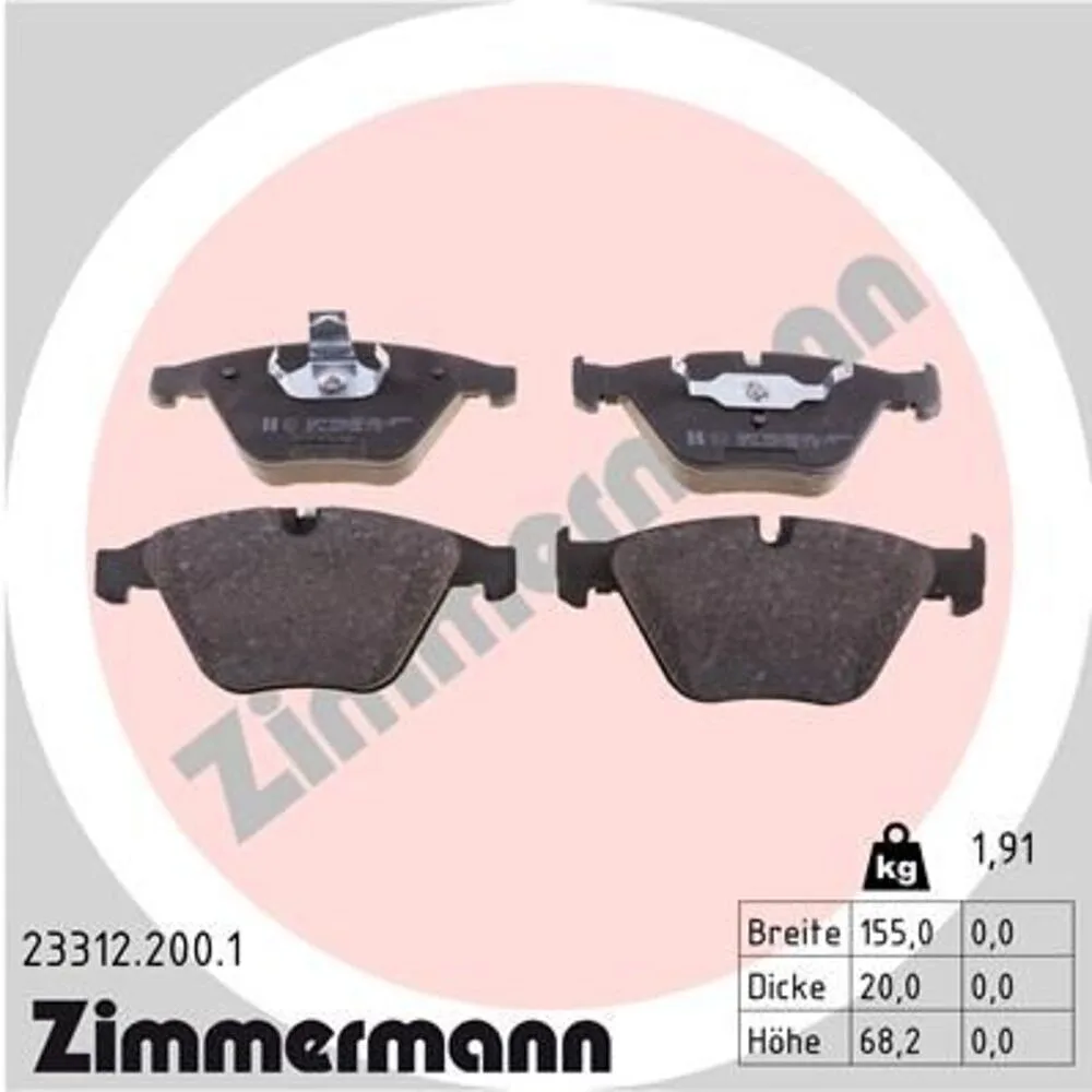 Zimmermann Brake Pad Set 233.1220.01
