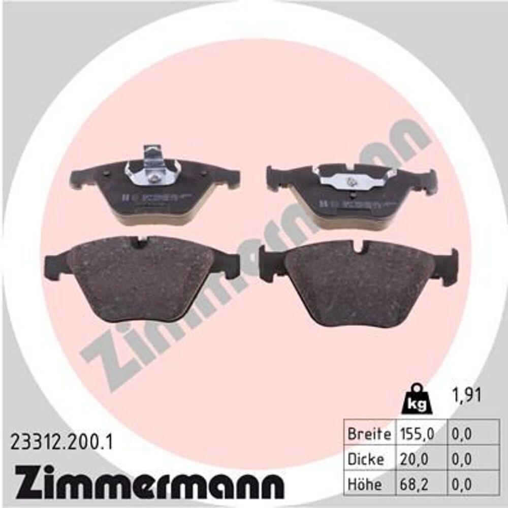 Zimmermann Brake Pad Set 233.1220.01