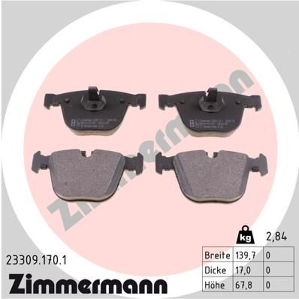 Zimmermann Brake Pad Set 233.0917.01