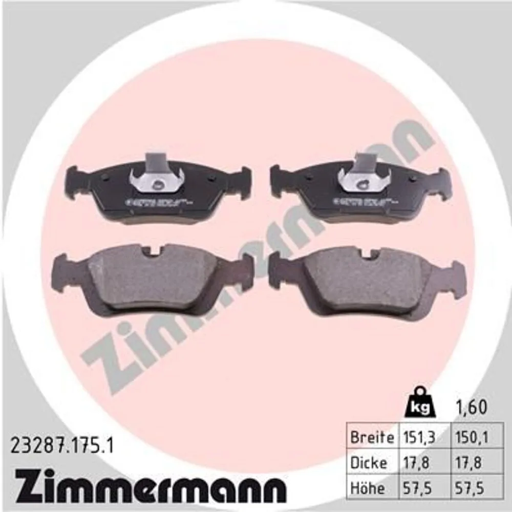 Zimmermann Brake Pad Set 232.8717.51