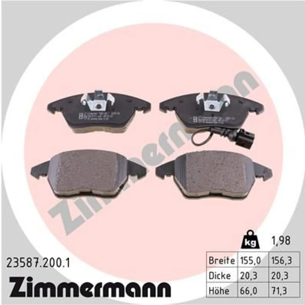 Zimmermann Brake Pad Set 235.8720.01