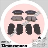 Zimmermann Brake Pad Set 235.8119.02