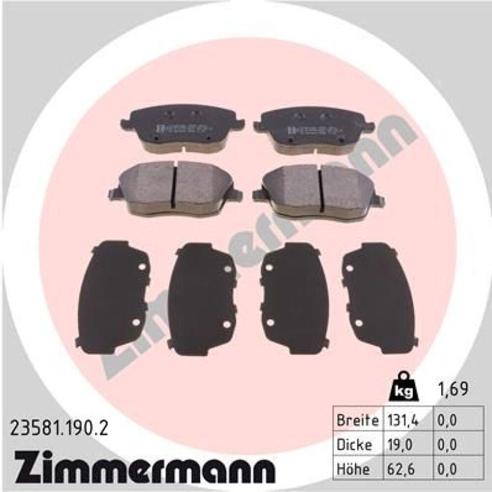 Zimmermann Brake Pad Set 235.8119.02