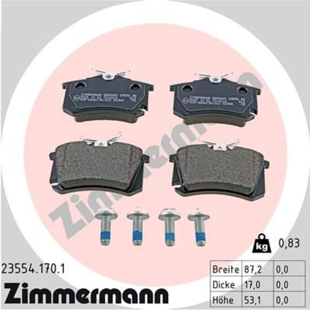 Zimmermann Brake Pad Set 235.5417.01