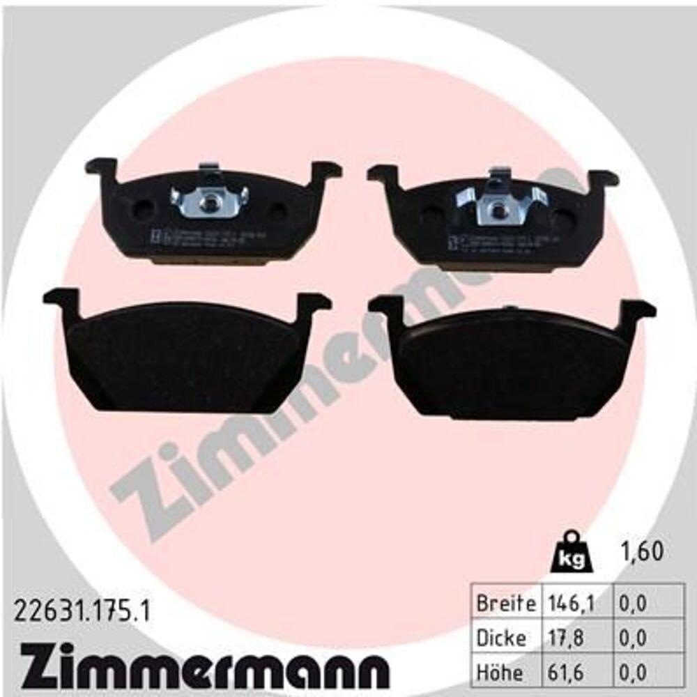 Zimmermann Brake Pad Set 226.3117.51