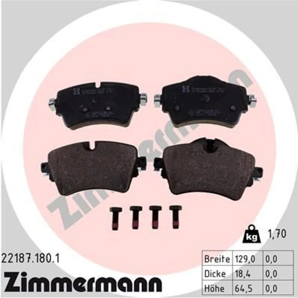 Zimmermann Brake Pad Set 221.8718.01