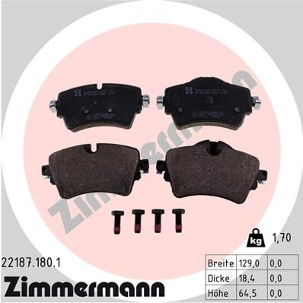 Zimmermann Brake Pad Set 221.8718.01