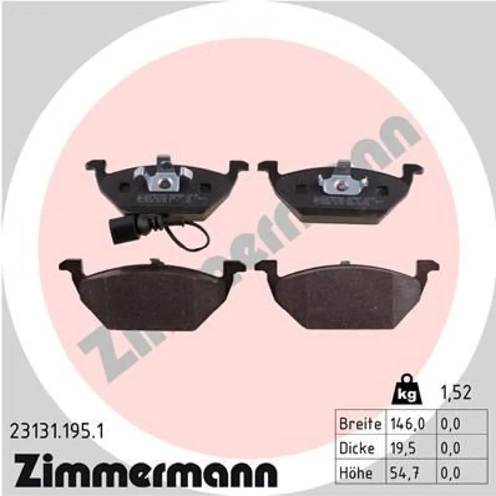 Zimmermann Brake Pad Set 231.3119.51