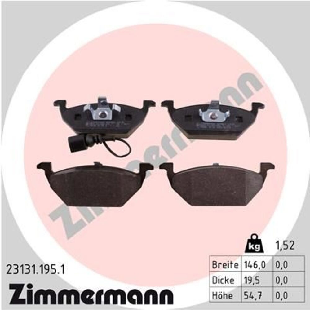 Zimmermann Brake Pad Set 231.3119.51