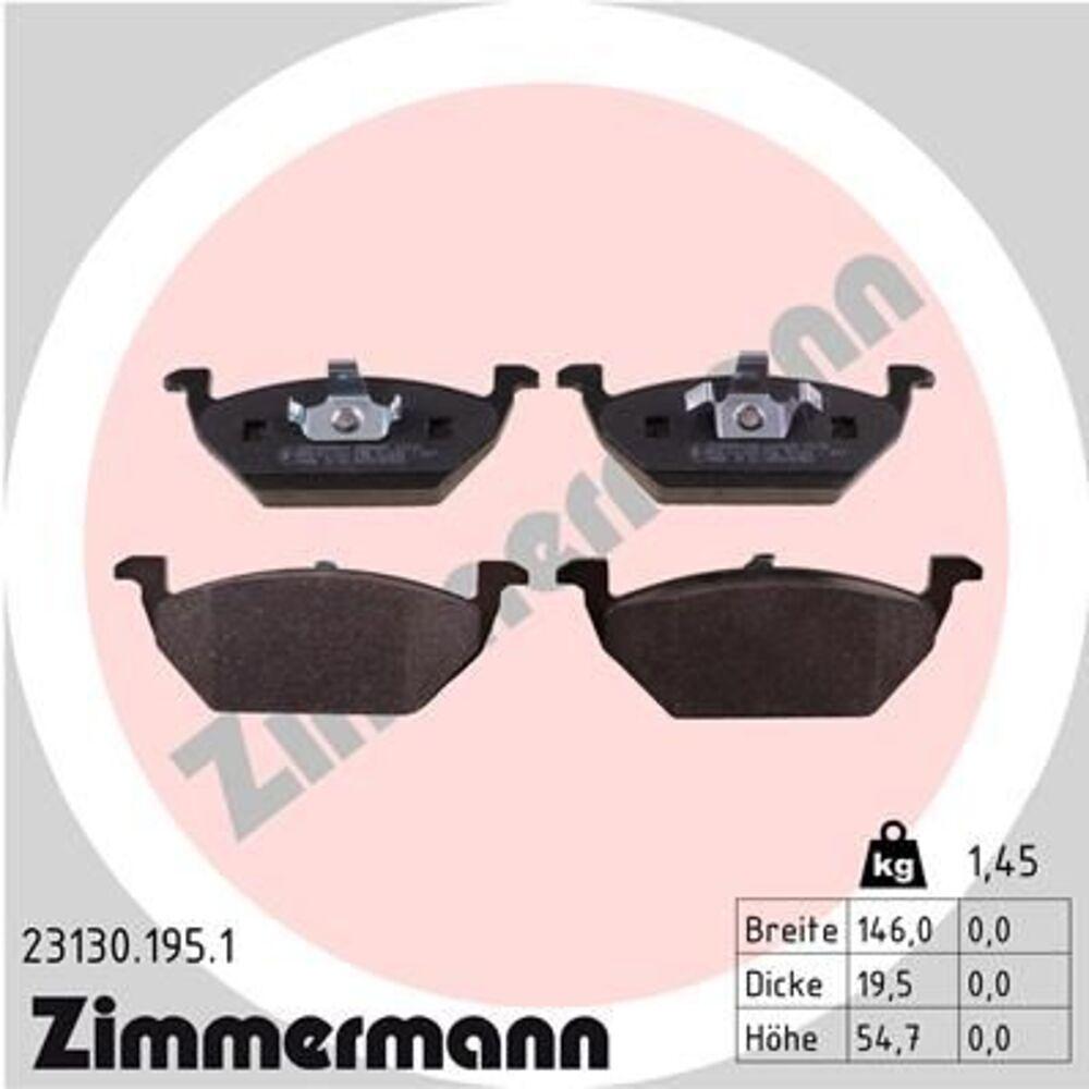 Zimmermann Brake Pad Set 231.3019.51
