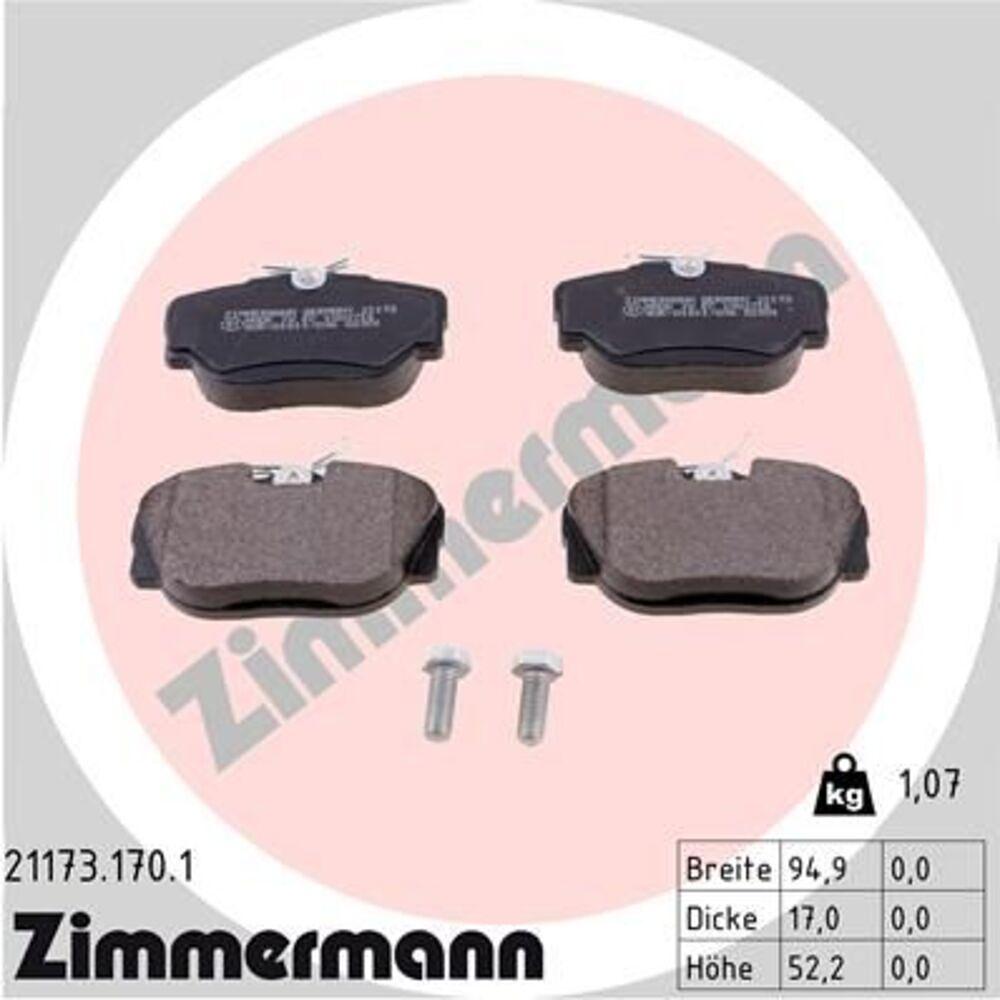 Zimmermann Brake Pad Set 211.7317.01