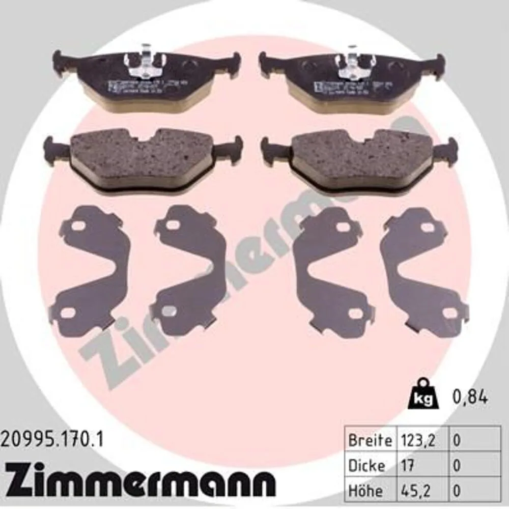 Zimmermann Brake Pad Set 209.9517.01