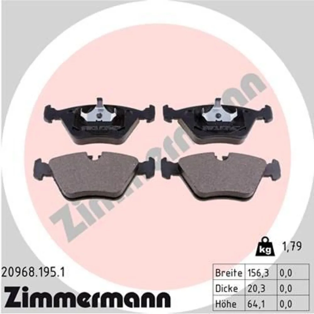 Zimmermann Brake Pad Set 209.6819.51