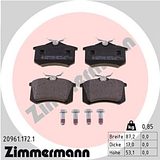 Zimmermann Brake Pad Set 209.6117.21