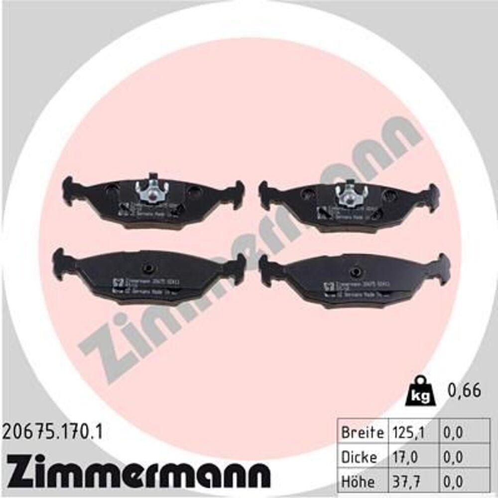 Zimmermann Brake Pad Set 206.7517.01