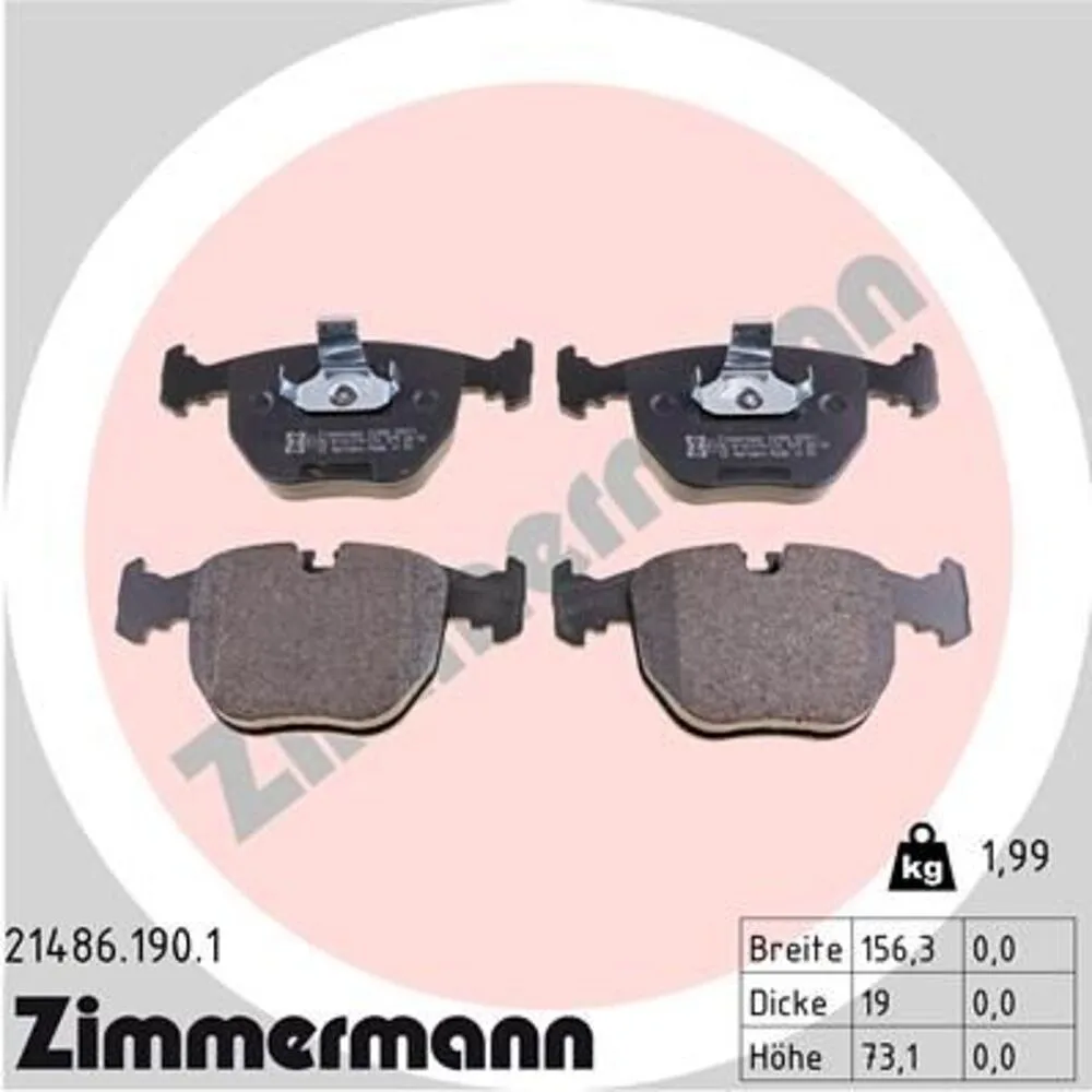 Zimmermann Brake Pad Set 214.8619.01