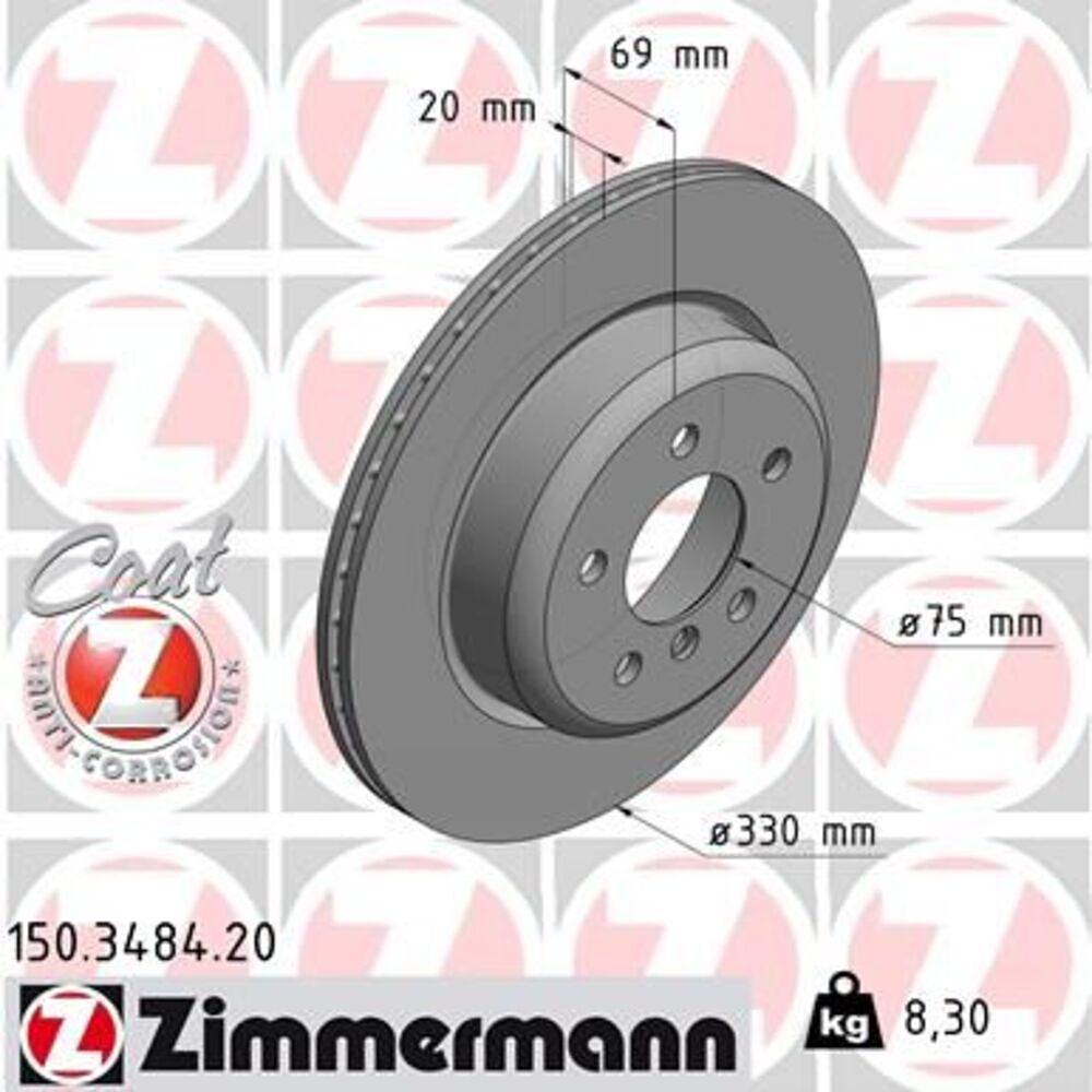 Zimmermann 330mm Brake Disc Set (2 pcs) 150.3484.20
