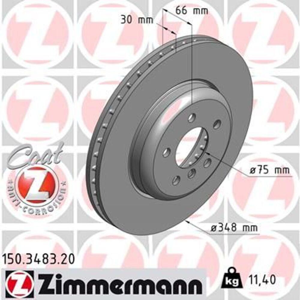 Zimmermann 348mm Brake Disc Set (2 pcs) 150.3483.20