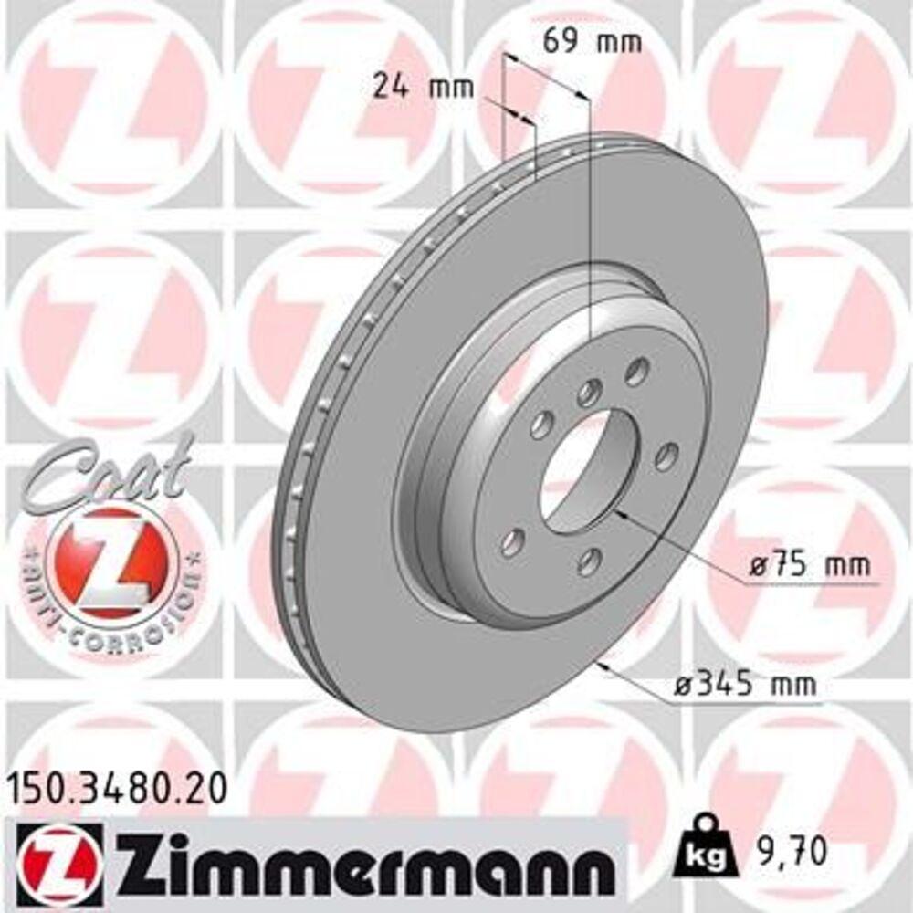 Zimmermann 345mm Brake Disc Set (2 pcs) 150.3480.20