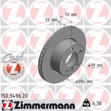 Zimmermann 284mm Brake Disc Set (2 pcs) 150.3496.20
