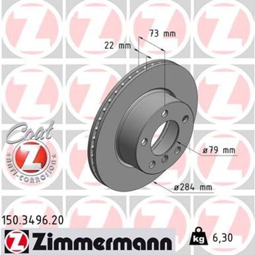 Zimmermann 284mm Brake Disc Set (2 pcs) 150.3496.20
