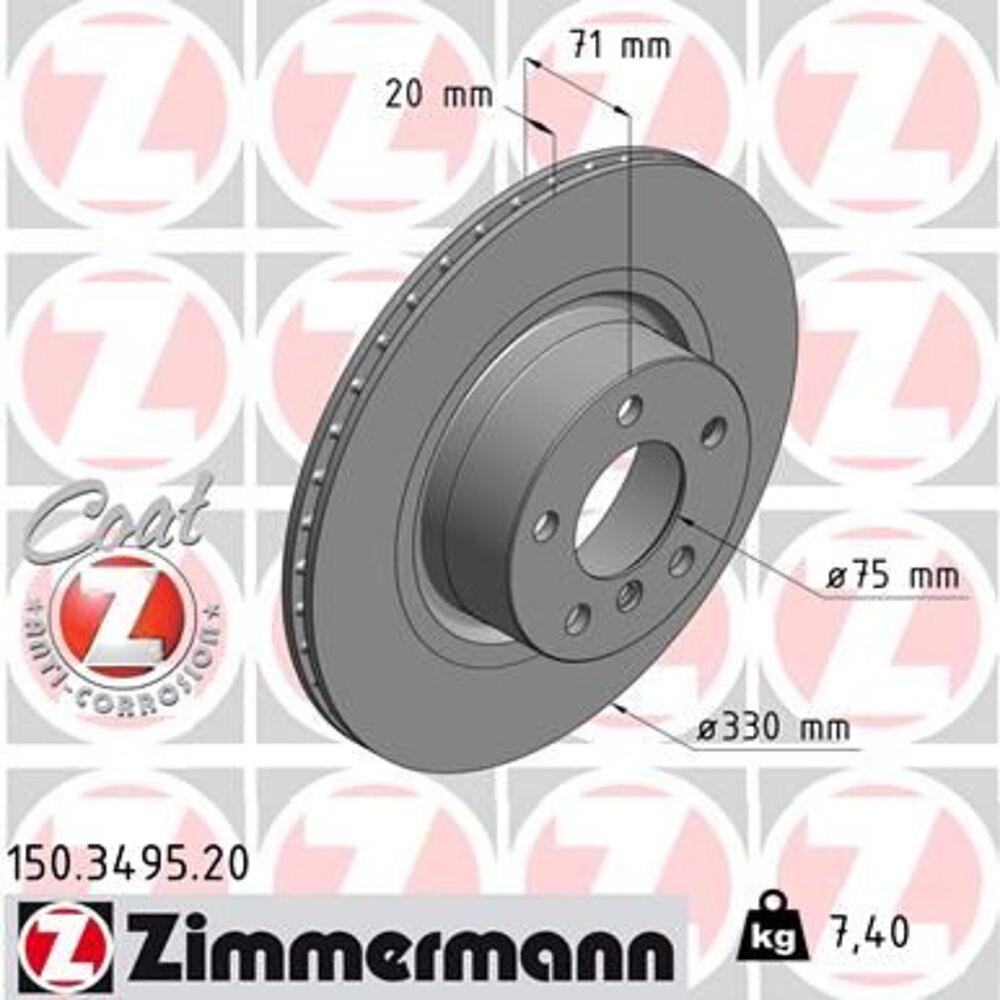 Zimmermann 330mm Brake Disc Set (2 pcs) 150.3495.20