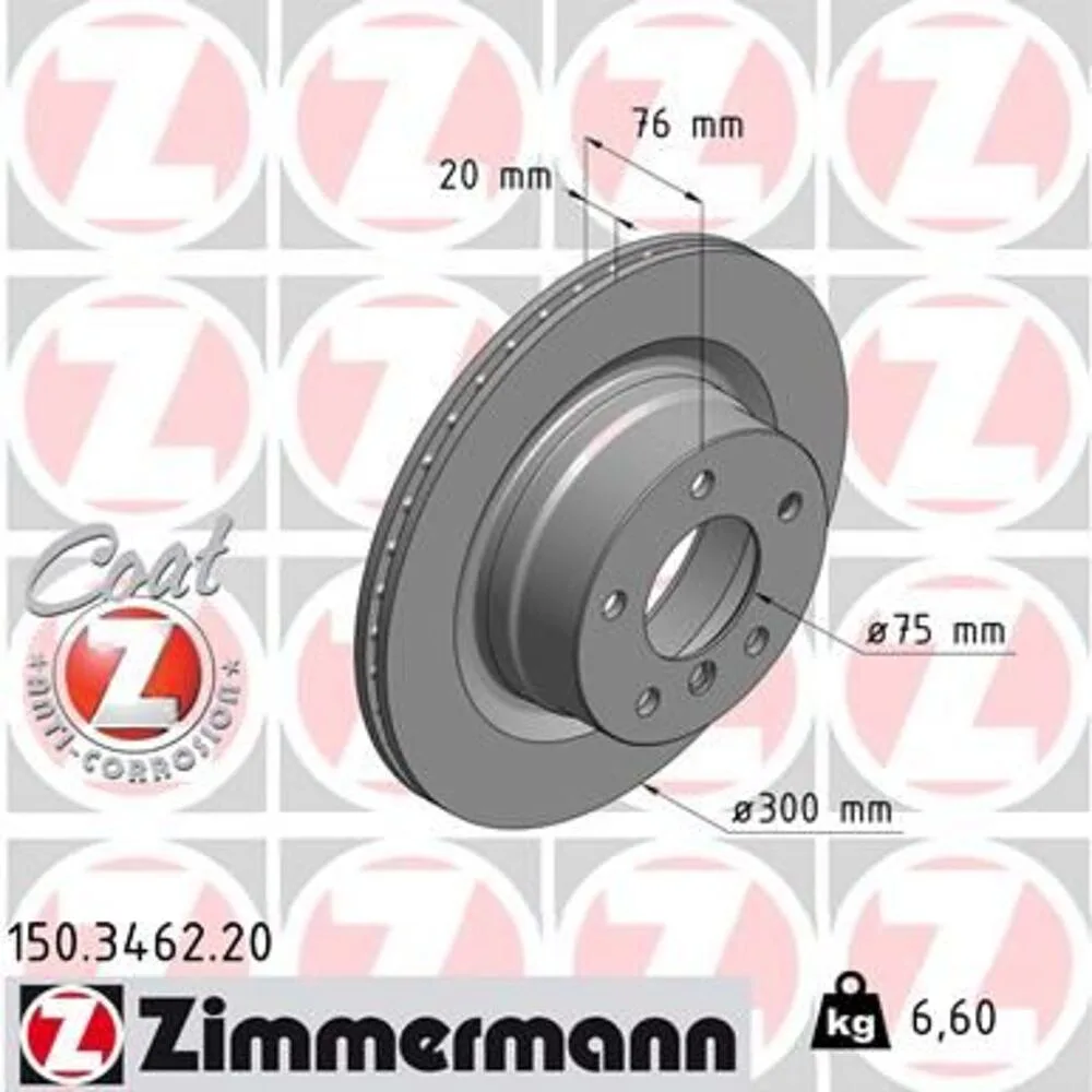 Zimmermann 300mm Brake Disc Set (2 pcs) 150.3462.20