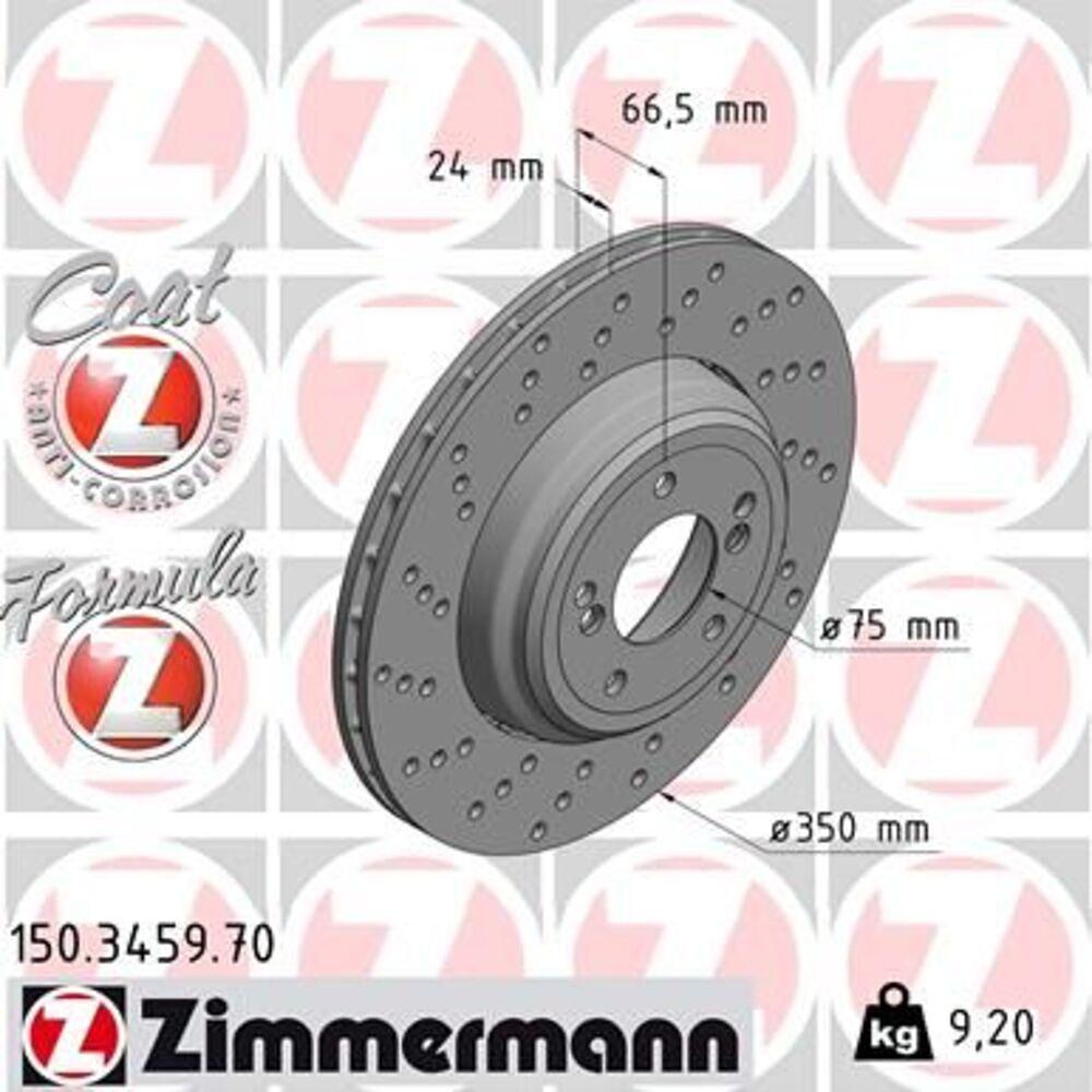 Zimmermann 350mm Rear RH Brake Disc 150.3460.70