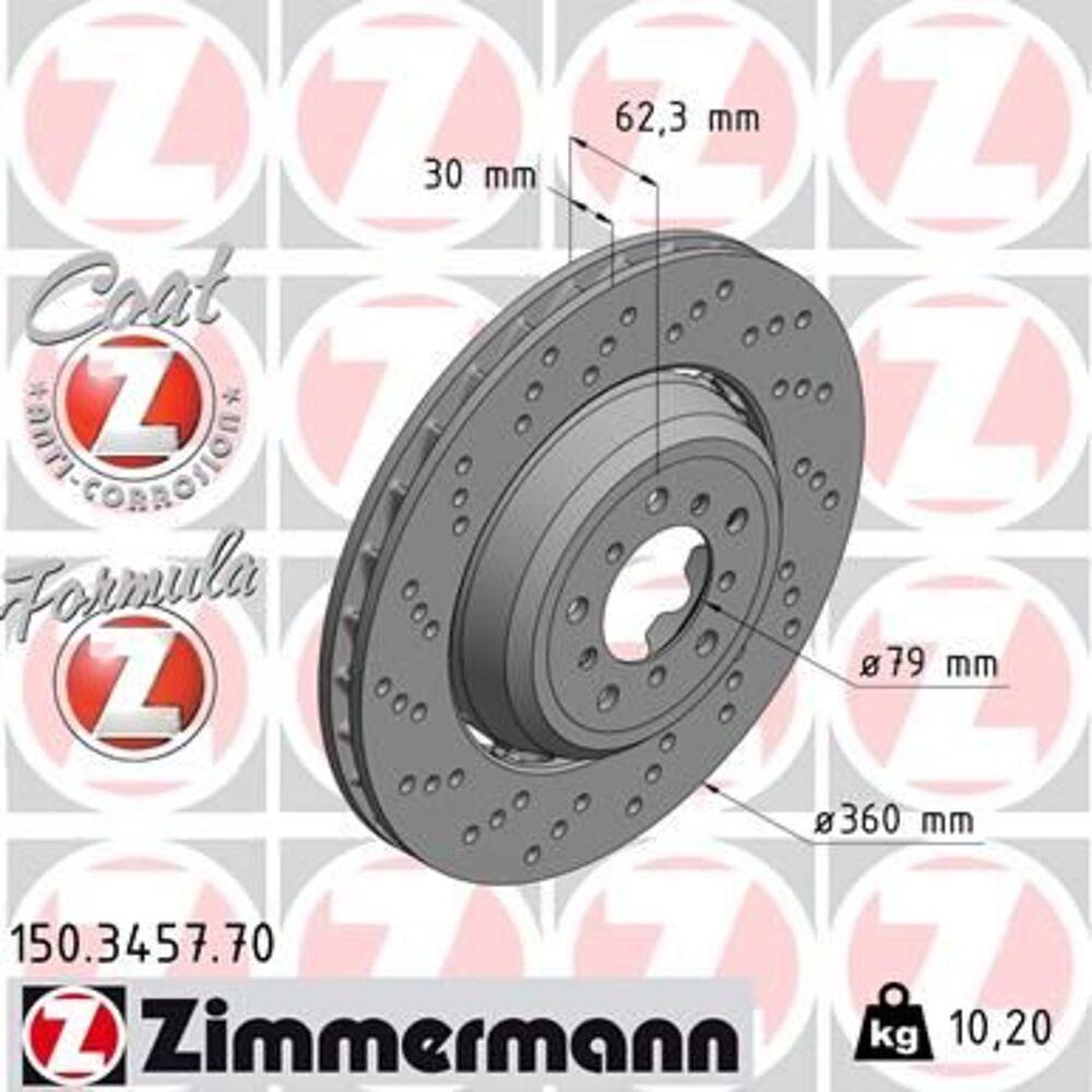 Zimmermann 360mm Front LH Brake Disc 150.3457.70