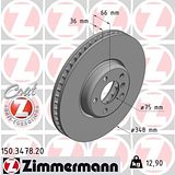 Zimmermann 348mm Front LH Brake Disc 150.3478.20