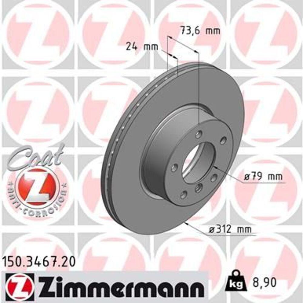 Zimmermann 312mm Brake Disc Set (2 pcs) 150.3467.20