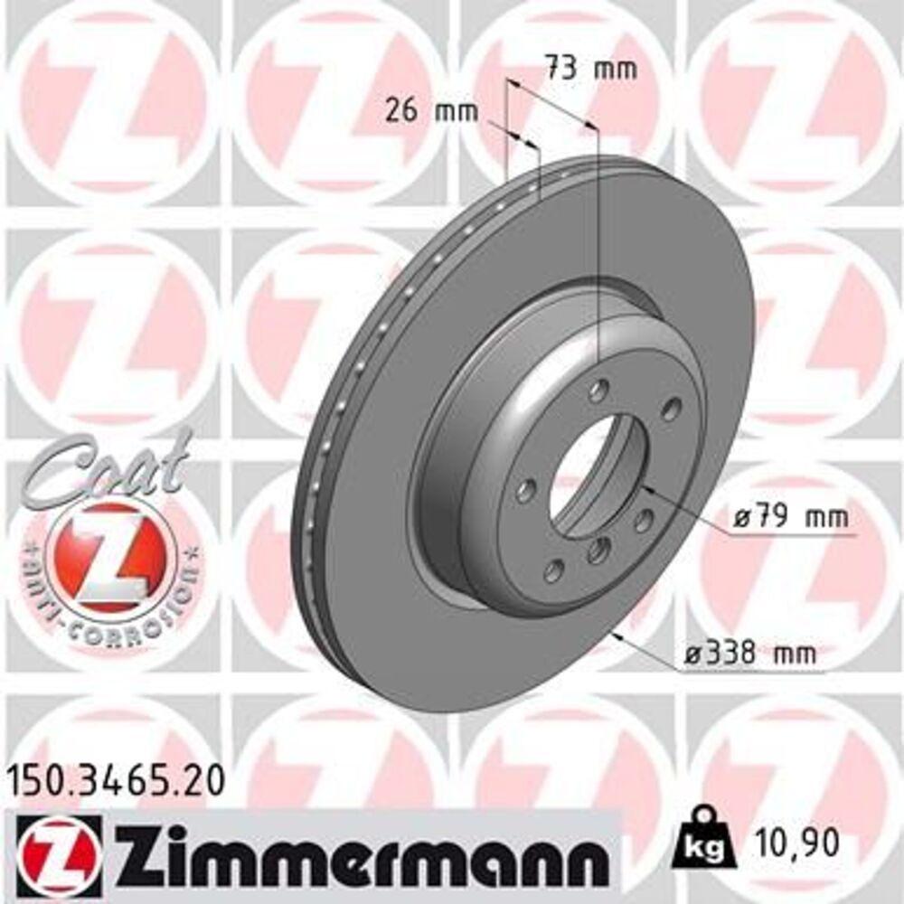 Zimmermann 338mm Brake Disc Set (2 pcs) 150.3465.20