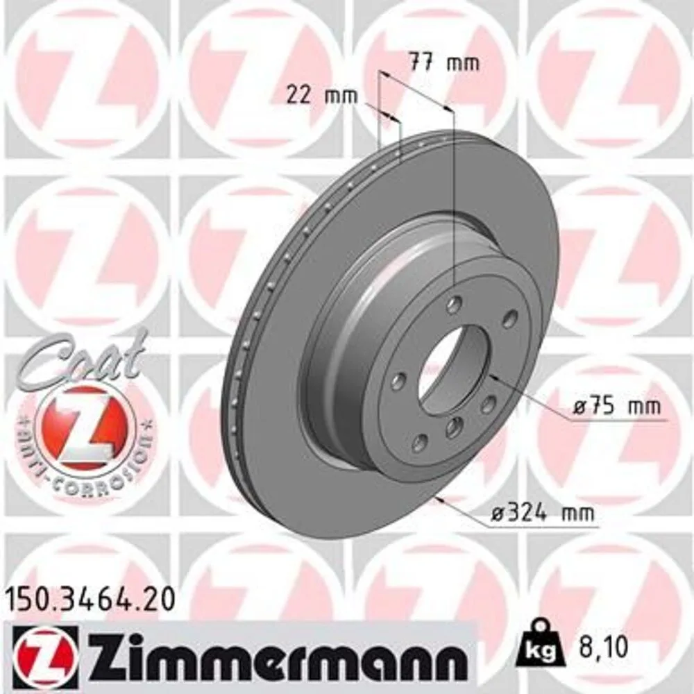 Zimmermann 324mm Brake Disc Set (2 pcs) 150.3464.20