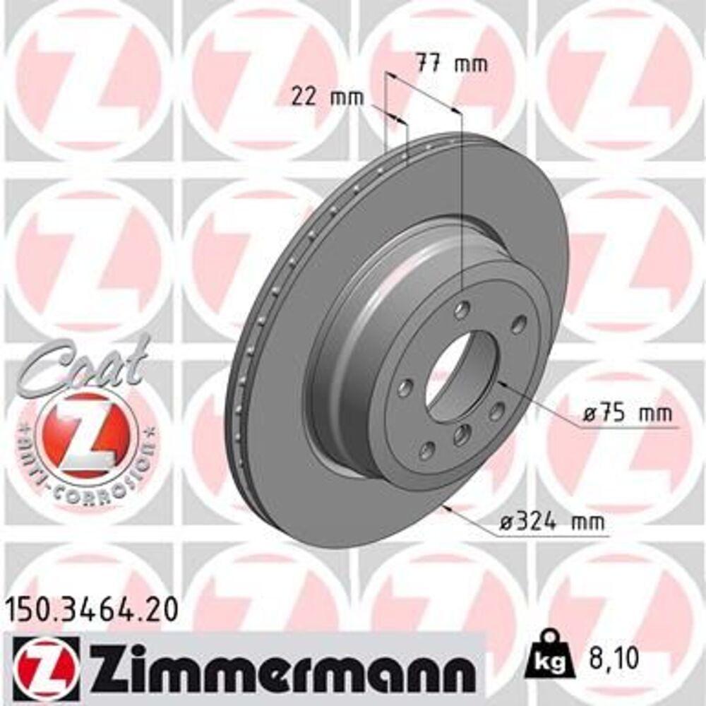 Zimmermann 324mm Brake Disc Set (2 pcs) 150.3464.20