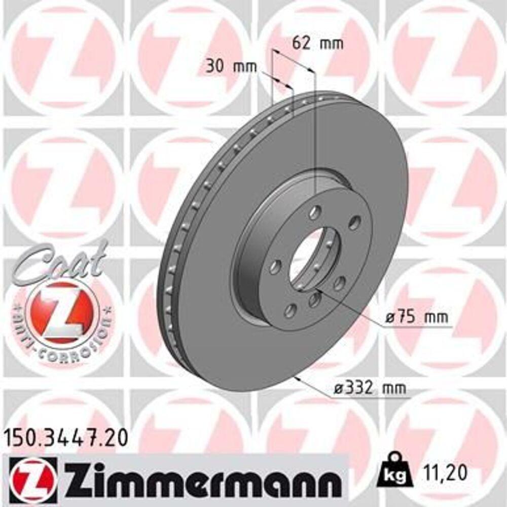 Zimmermann 332mm Brake Disc Set (2 pcs) 150.3447.20