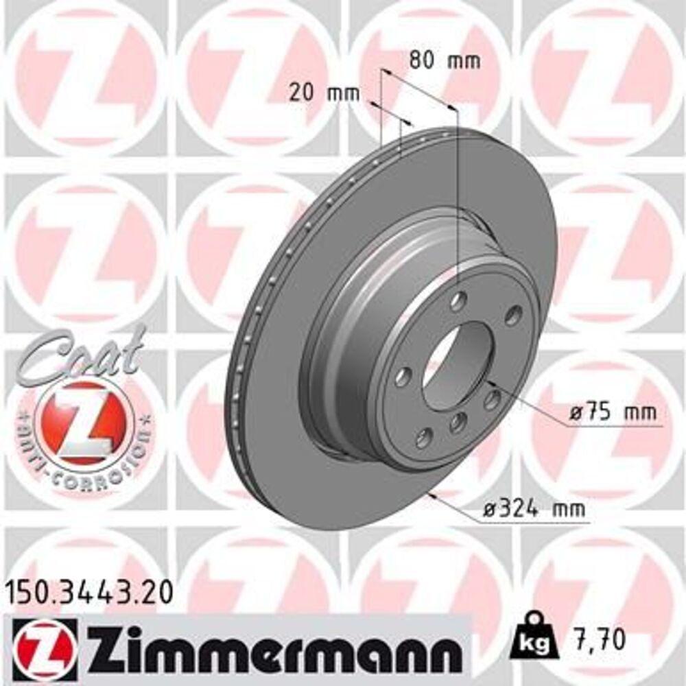 Zimmermann 324mm Brake Disc Set (2 pcs) 150.3443.20