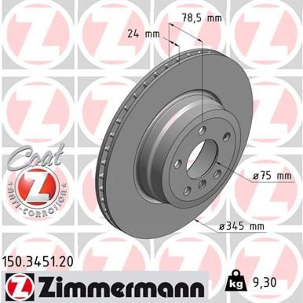 Zimmermann 345mm Brake Disc Set (2 pcs) 150.3451.20