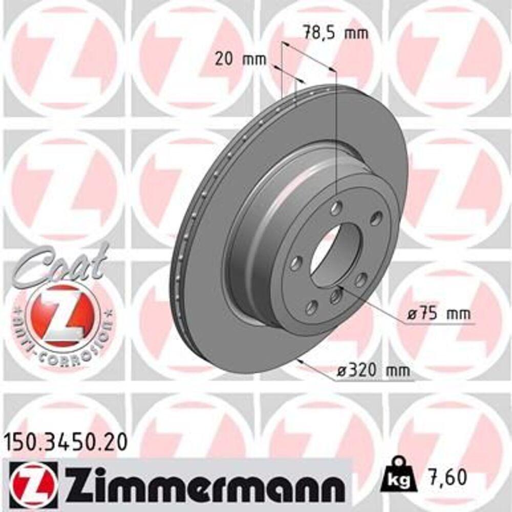 Zimmermann 320mm Brake Disc Set (2 pcs) 150.3450.20