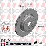 Zimmermann 336mm Brake Disc Set (2 pcs) 150.3430.20