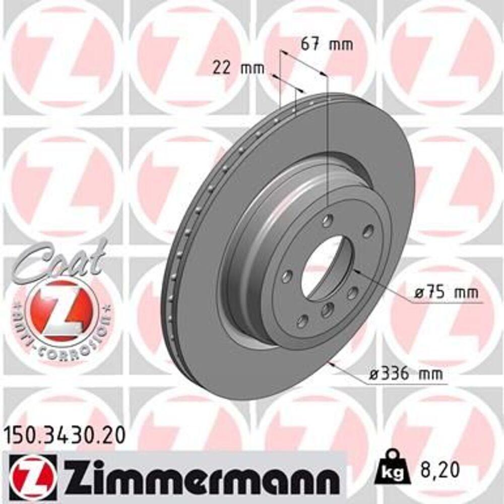 Zimmermann 336mm Brake Disc Set (2 pcs) 150.3430.20