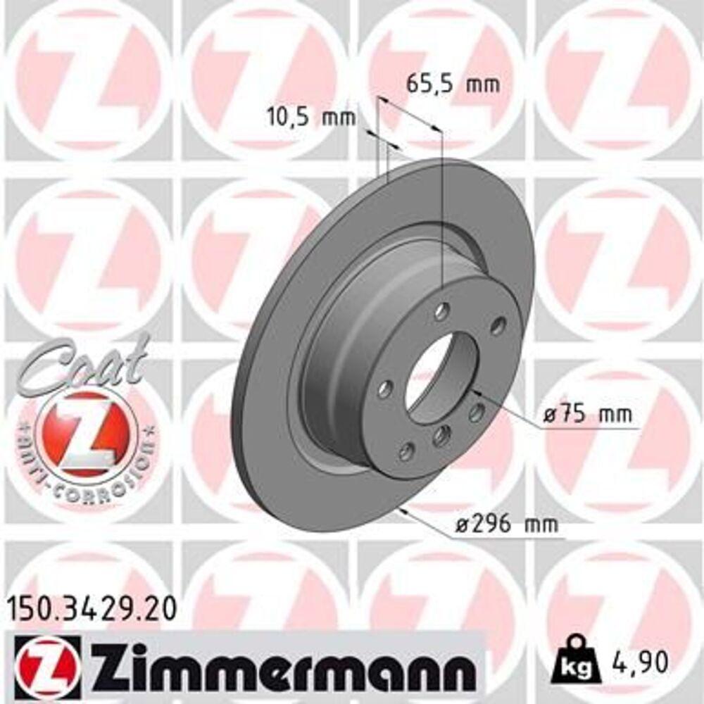 Zimmermann 296mm Brake Disc Set (2 pcs) 150.3429.20