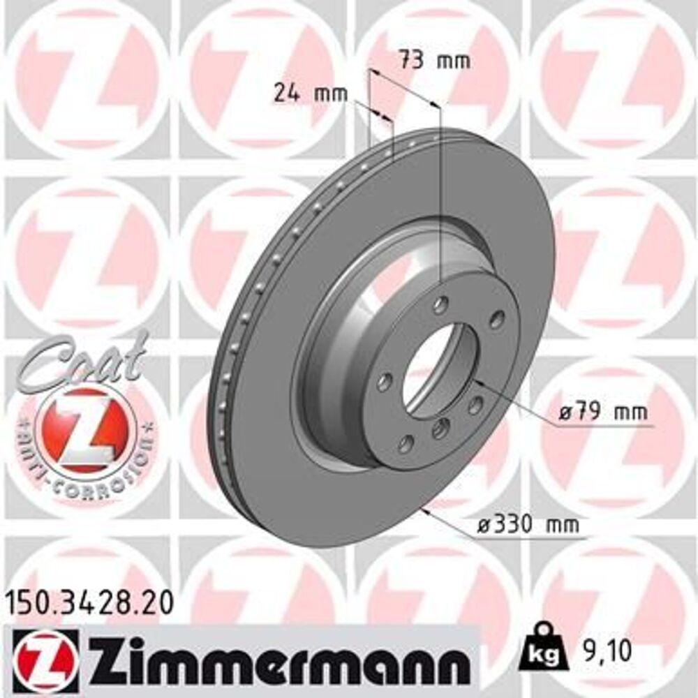Zimmermann 330mm Brake Disc Set (2 pcs) 150.3428.20