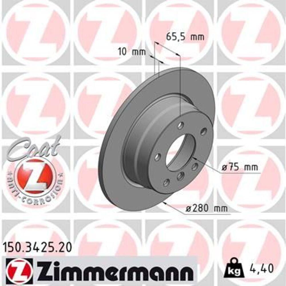 Zimmermann 280mm Brake Disc Set (2 pcs) 150.3425.20